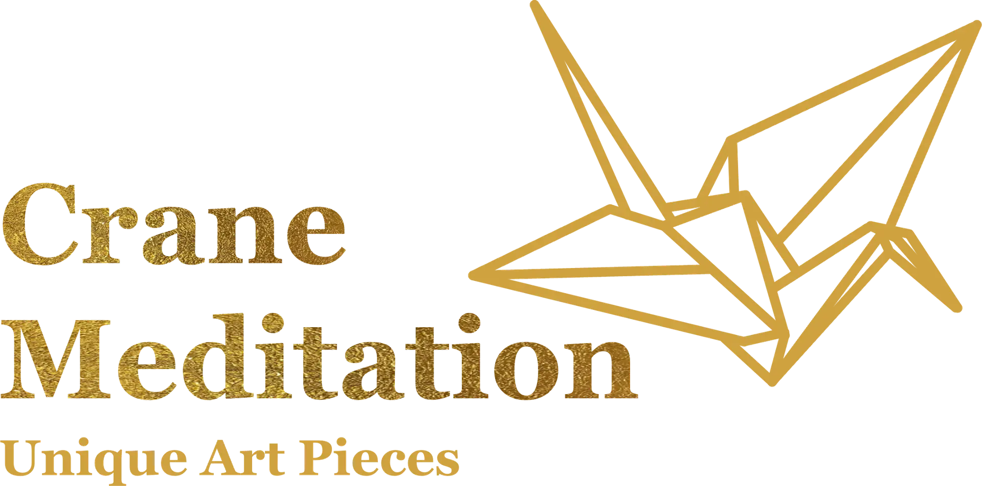 Crane Meditation Logo mit Origami-Kranich